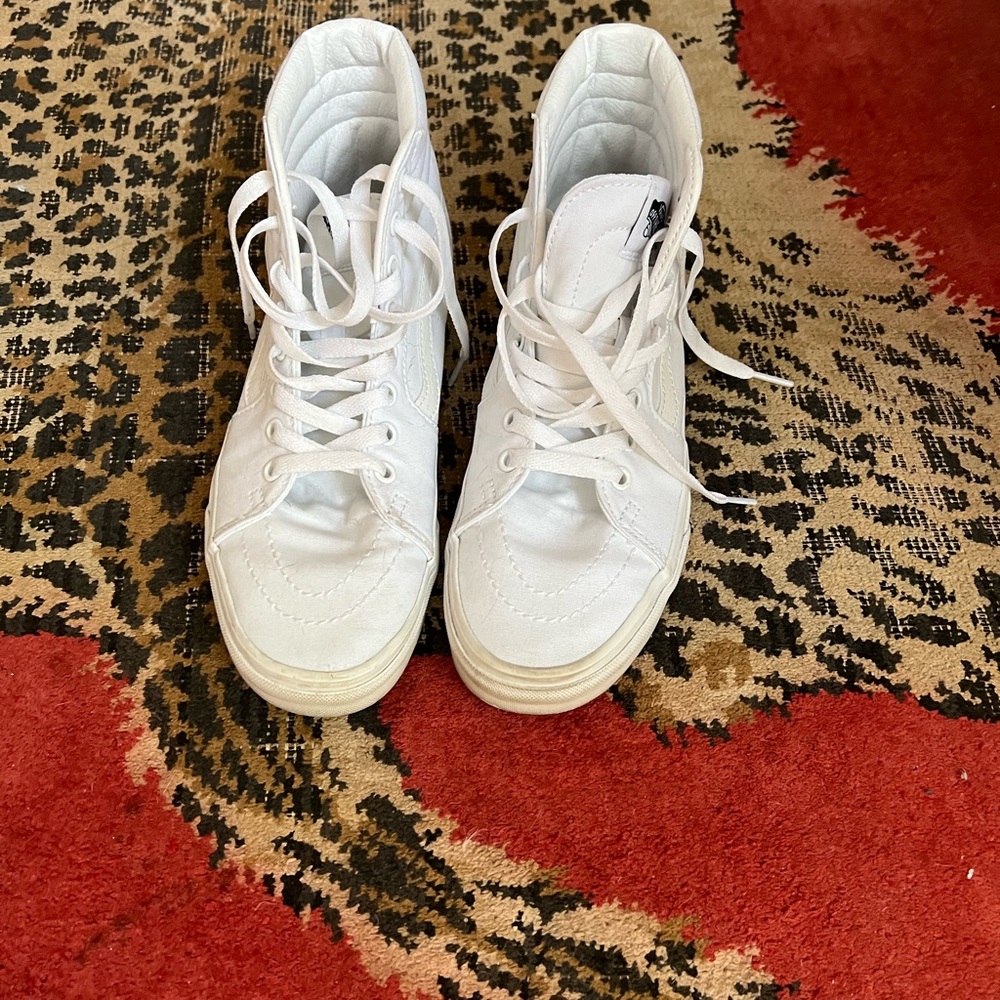 White vans high tops